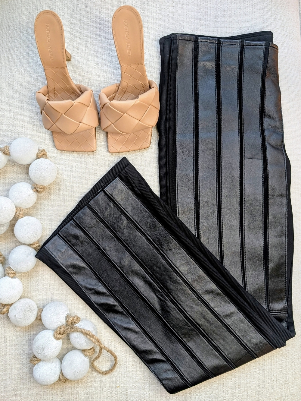 Leather 1990's Stretch Pants